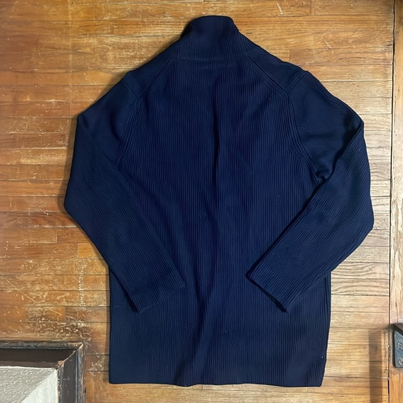 Ferragamo navy blue, wool cardigan sweater, size XL - Picture 2 of 6